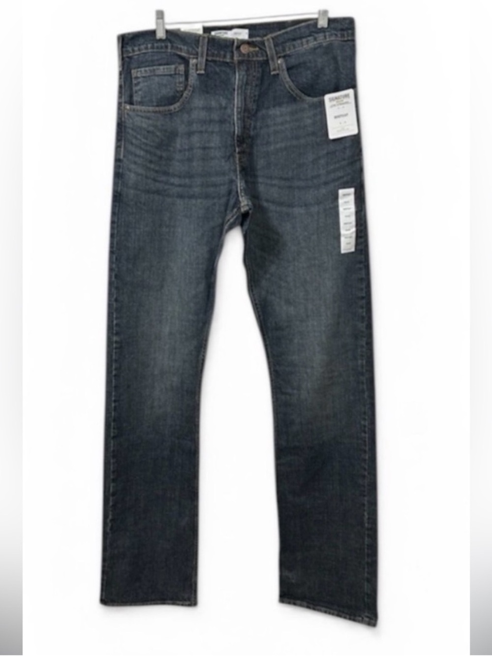NWT Signature Gold Levi Strauss Classic Indigo Bootcut Flex Jeans casual 34x36